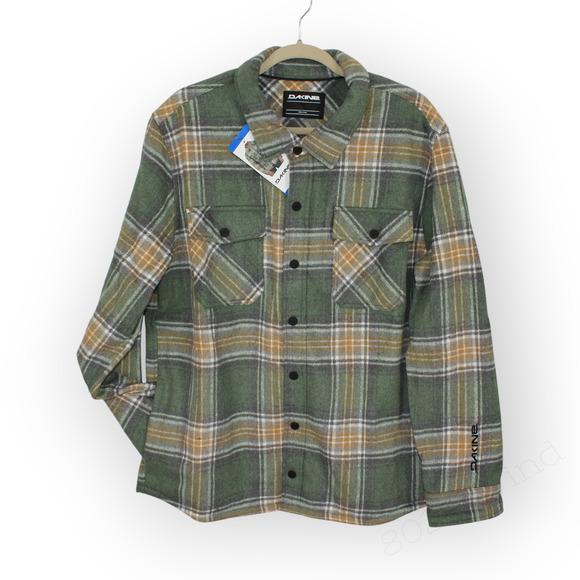 XXL NEW Dakine Shirt Jacket Shacket Chore Barn Snap Plaid Flannel Fleece Pockets - Picture 12 of 12